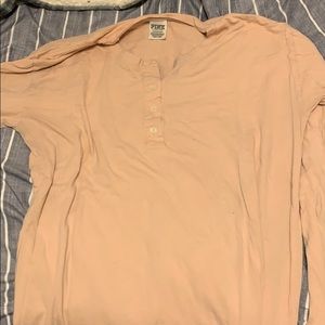 Pink button up top